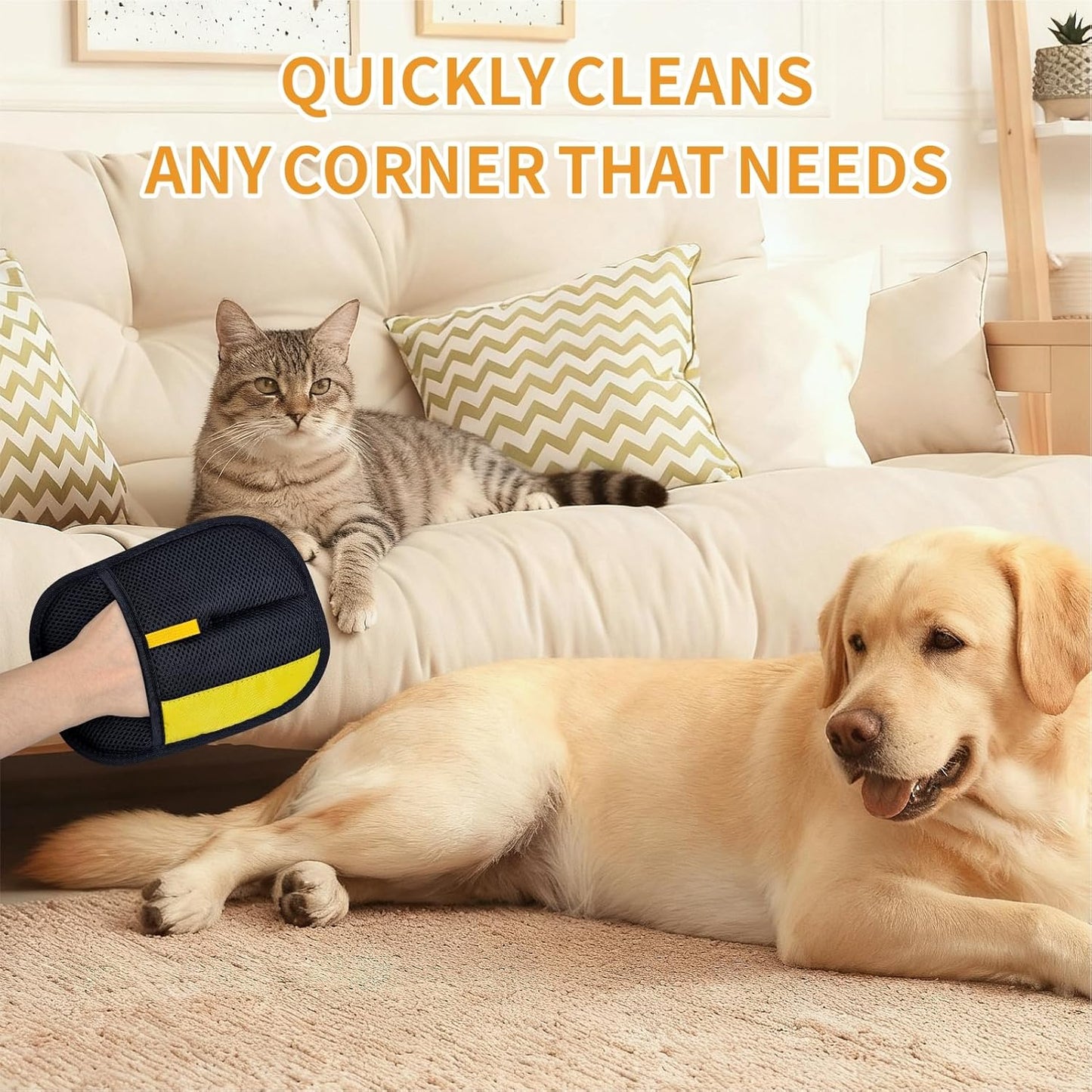 Pet Hair Removal Glove, Pet Hair Gloves for Dogs & Cats