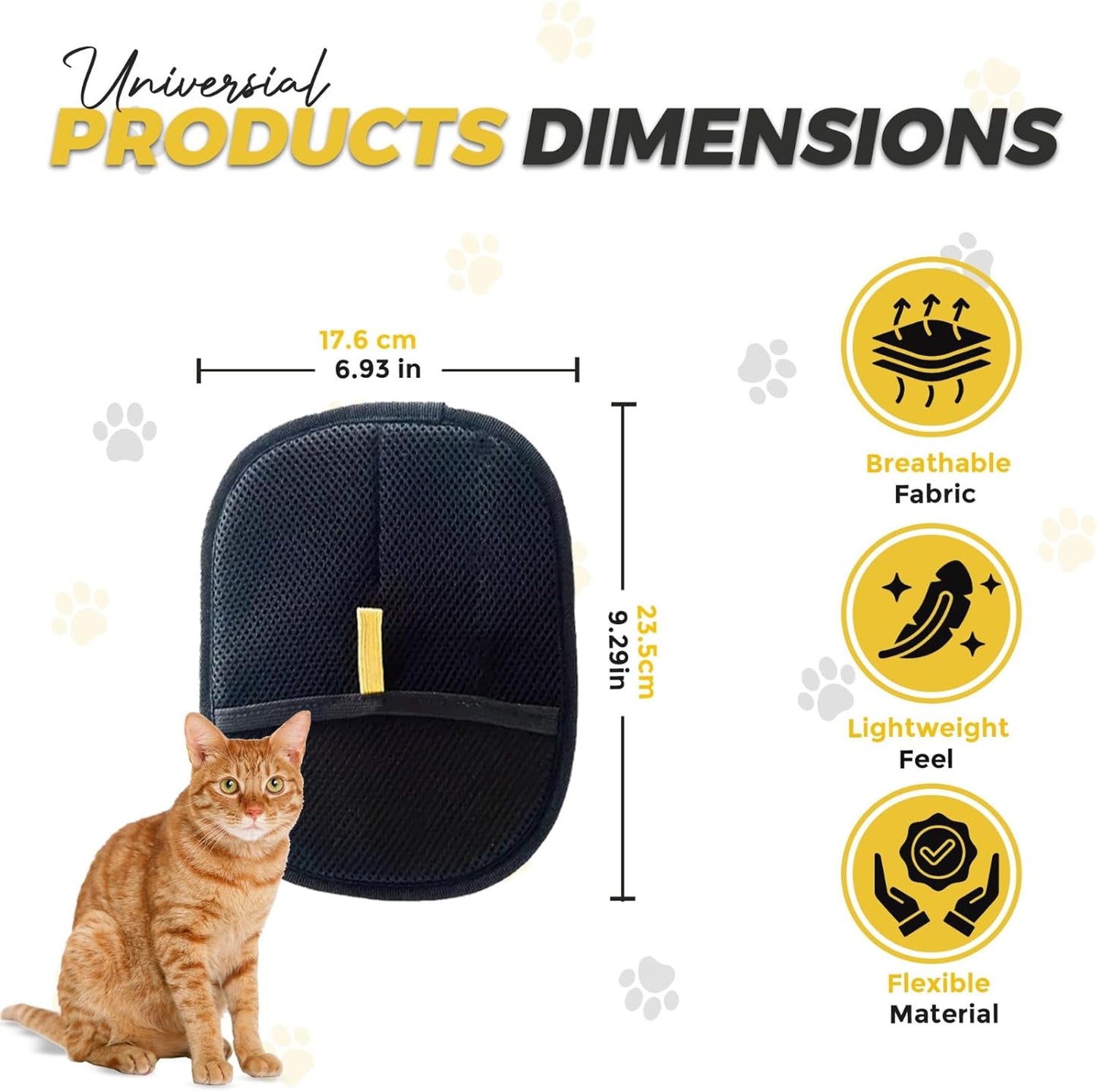 Pet Hair Removal Glove for Cats & Dogs, Reusable Magic Brush, Pet Hair Remover for Car Seat, Carpet, Couch, Magic Brush for Effortless