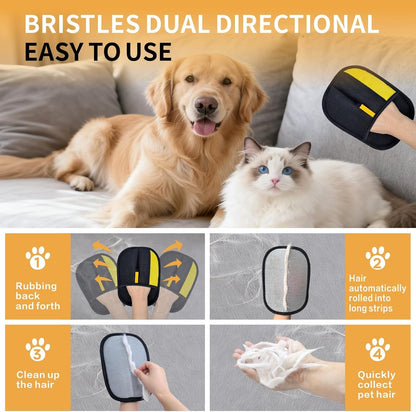 Pet Hair Removal Glove, Pet Hair Gloves for Dogs & Cats