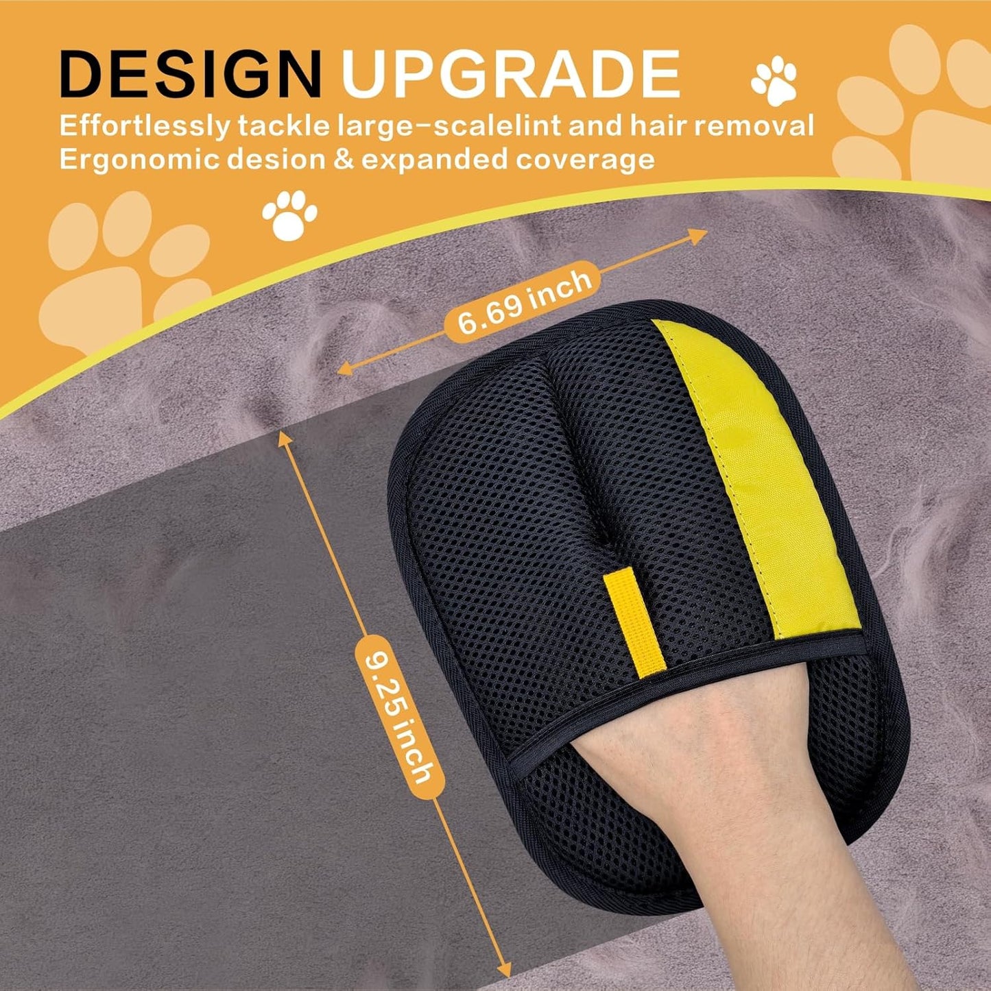 Pet Hair Removal Glove, Pet Hair Gloves for Dogs & Cats